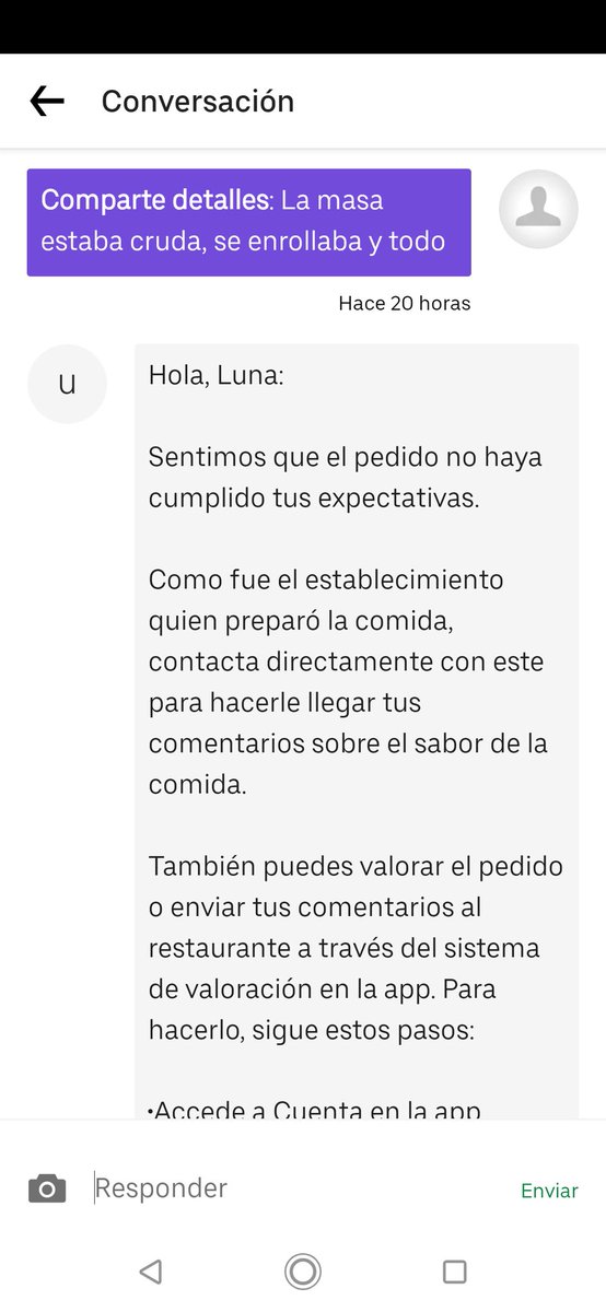 4frasescom's tweet photo. Cuidado con @ubereats_es, últimamente estafan bastante, a mi ayer me enviaron una pizza con la masa CRUDA, la tuve que tirar a la basura y ellos se desentienden https://t.co/HhbOItrsKK