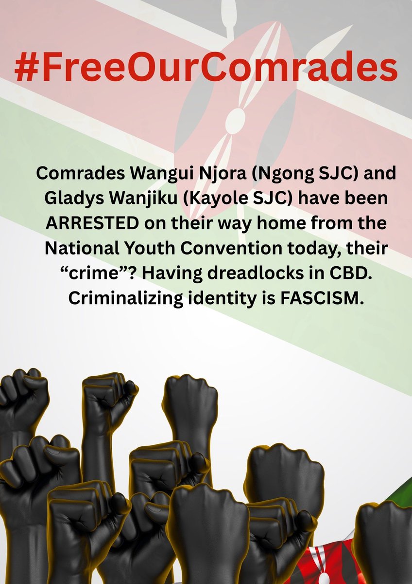 If you come for one of us, you come for all of us. We move as a people, we rise as a people. Our power is in solidarity. We demand the immediate release of comrades Wangui Njora and Gladys Wanjiku!