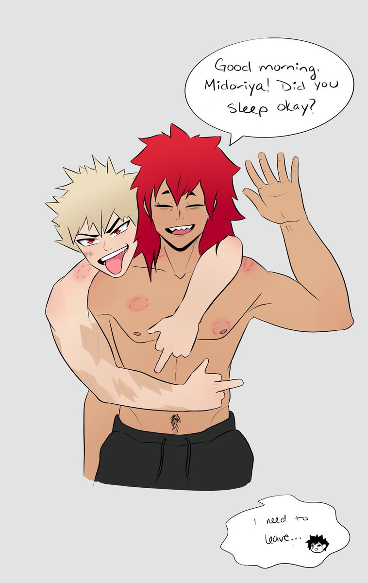 I’ve had this sitting in Procreate for over a year now so I figured “why not post during KRBK month?”

This is what happens when Drabble says “what would happen if Midoriya had to crash with KRBK for a little bit?”