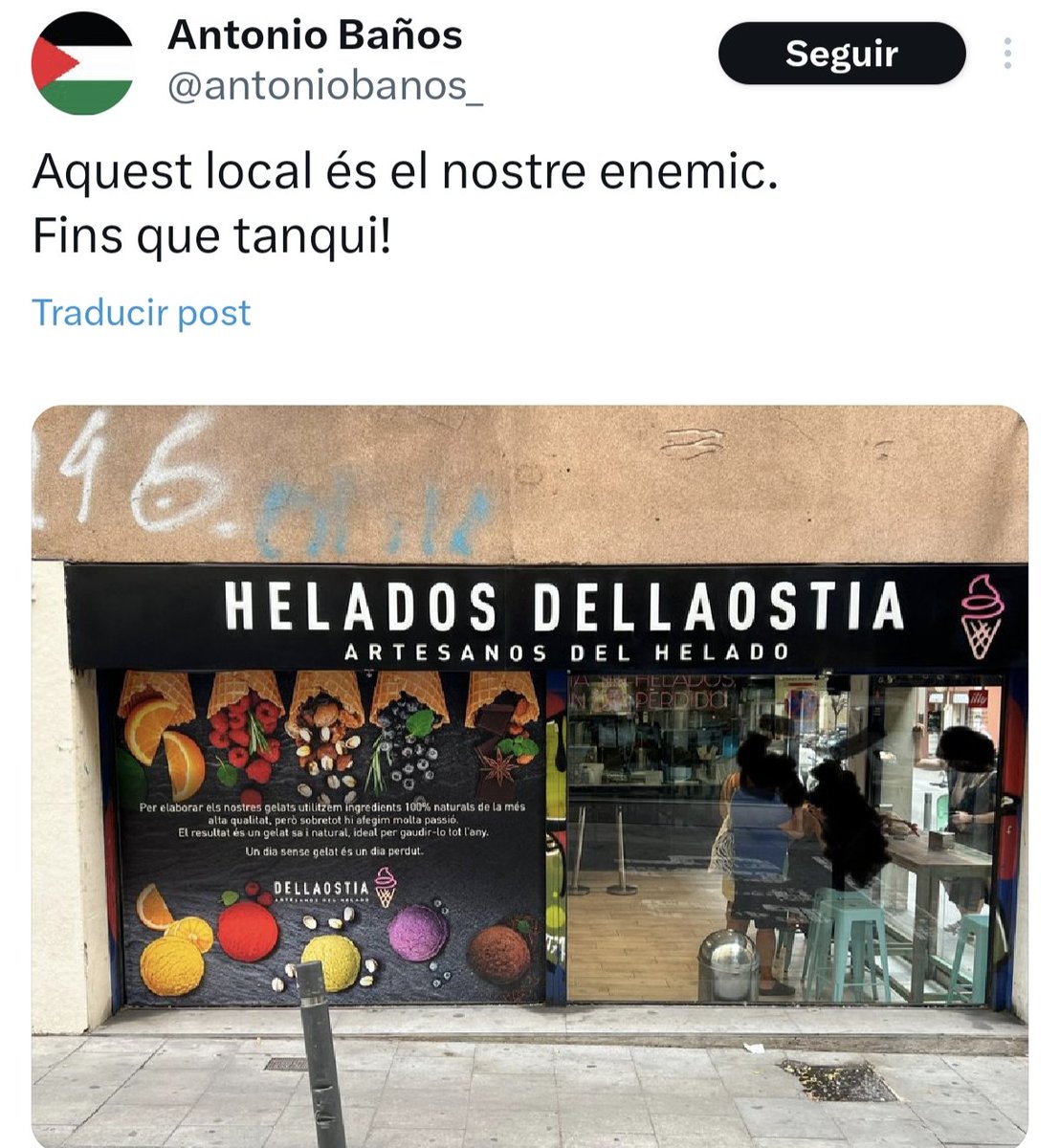 Anava a fer RT d'aquest tuit del Baños en defensa de la llengüa i contra els enemics reals de Catalunya.  
Però no puc perquè em va blocar perquè no penso com ell del que passa a 5.000 km de distància. 
No sé si veieu com ens debiliten les lluites caïnites.