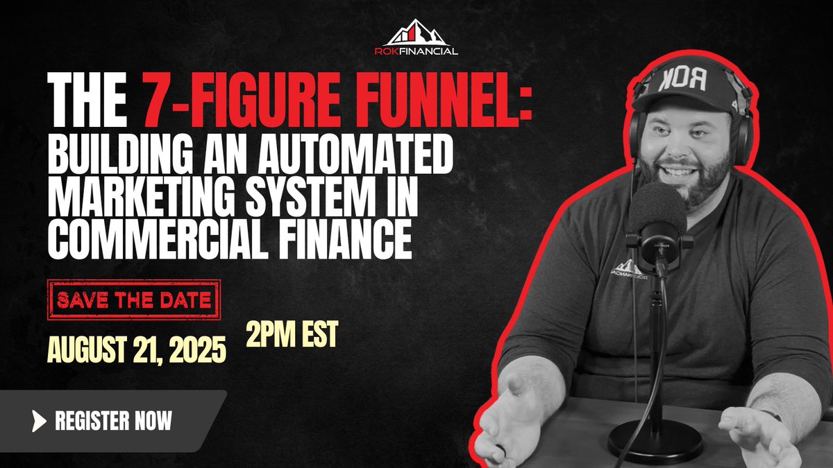 🚨 Want to convert more leads into funded deals?
 Join our free webinar: The 7-Figure Funnel 💼
✔️ Top lead-gen strategies
✔️ Avoid common mistakes
✔️ Boost your close rate

📅 Don’t miss it — Click the link below!
us06web.zoom.us/webinar/regist…