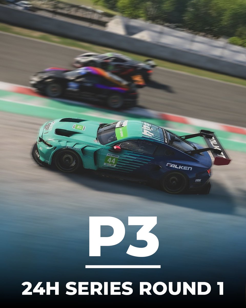 Great start to the @24hseriesesports 🔥

It's a P3 for our @falkentyres team: ❤️
<a href="/Jonas_R14/">Jonas Rütten 🇩🇪</a> 
<a href="/wunsch_luca/">Luca</a>   
<a href="/Lewis__Woods/">Lewis Woods</a>  

#BORN2bVORN

#simracing #esports #teamwork #motorsport #neverstopracing #virtualrace #DoerrEsports #TeamDoerr #gemeinsamgewinnen