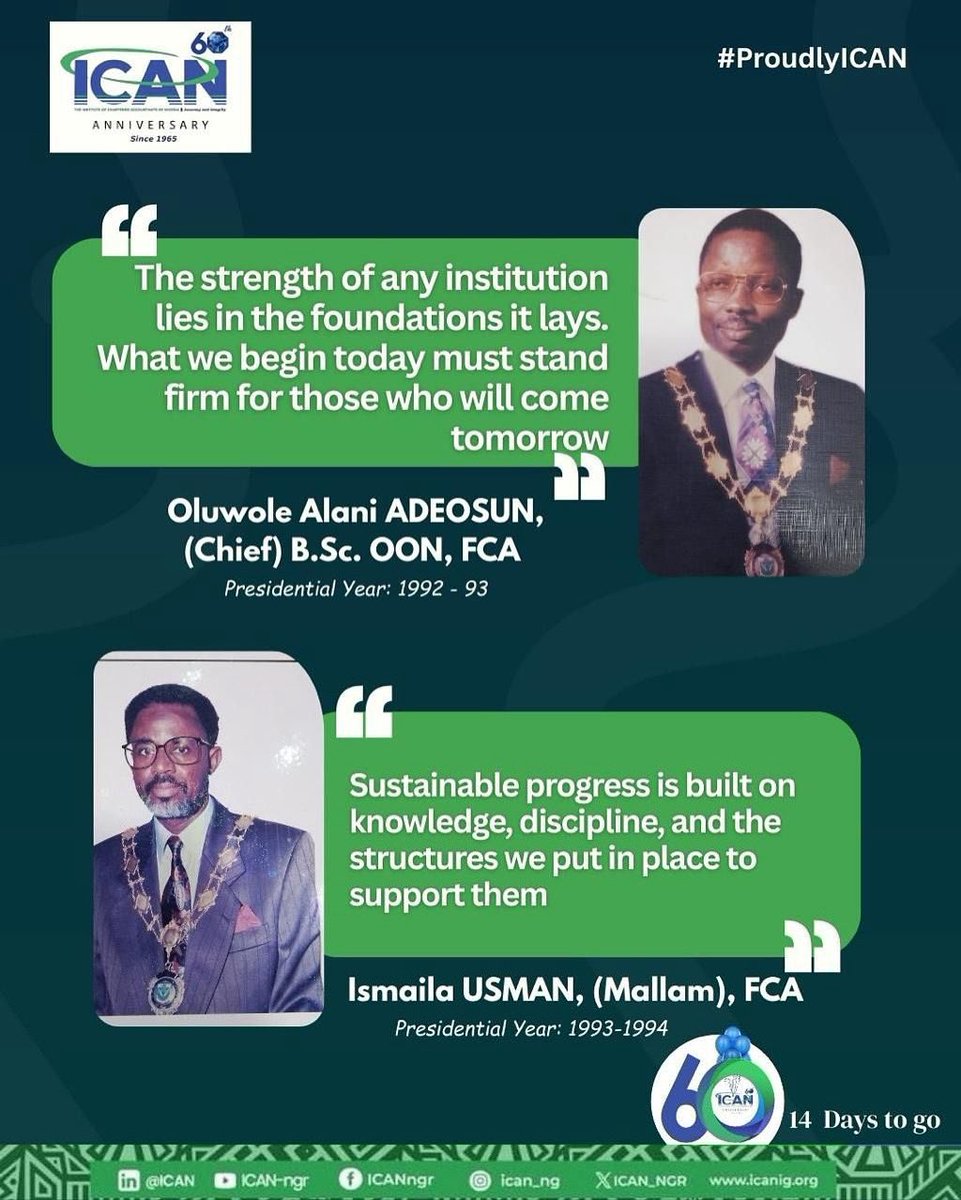 ICAN_NGR's tweet photo. Six decades on, our story is still being written. A story of resilience, excellence, and the future we continue to build together.

#ICANAt60 #LegacyOfExcellence https://t.co/QN6hoAGHgM