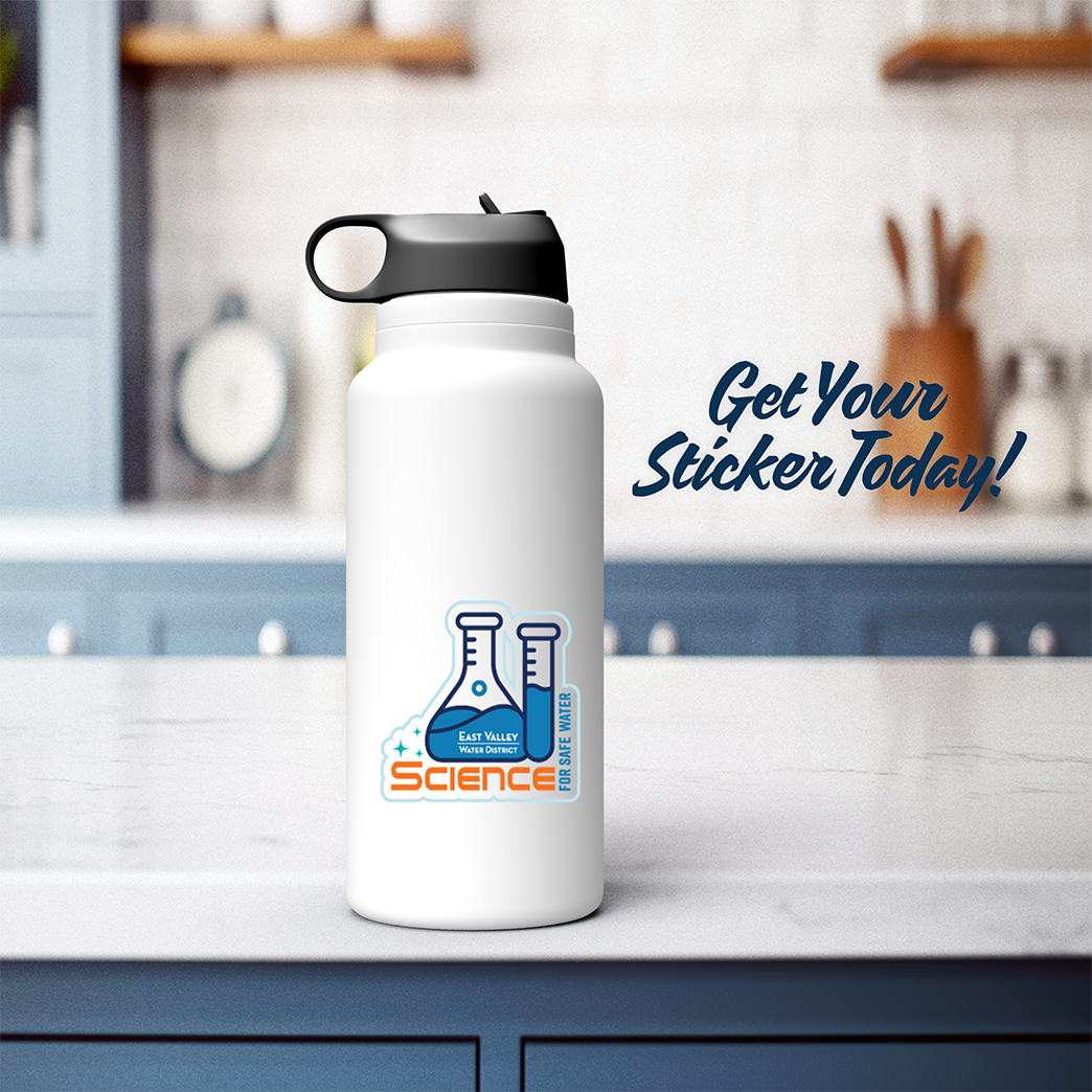 Cheers to Water Quality Month! Let’s celebrate our most precious resource—WATER!💧

Grab your commemorative sticker at the District’s Headquarters or the Sterling Natural Resource Center.
.
.
.
.
.
#EVWD #WeAreEVWD #CityofHighland #CityofSanBernardino