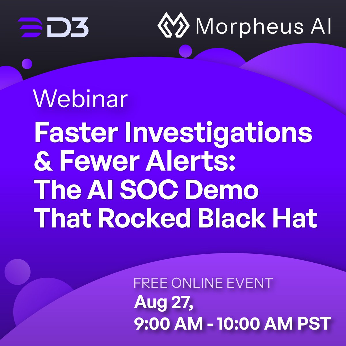 Our demo stations at Black Hat were packed with people coming to see Morpheus in action! 🙌 

If you missed us, join us for our next webcast on August 27 where we'll cover the most frequently asked questions about Morpheus AI 🔥

🔗 REGISTER: hubs.ly/Q03DcnfY0