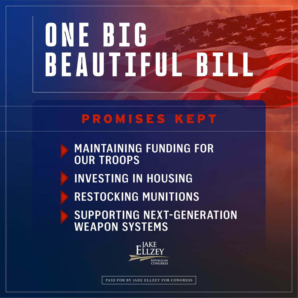 America First! When we invest in our troops &amp; our nation, our citizens and national security benefit. Putting other nations, social projects, &amp; far left priorities first backfired &amp; left us more vulnerable than we ever should be. America is a powerhouse; we should act like it.