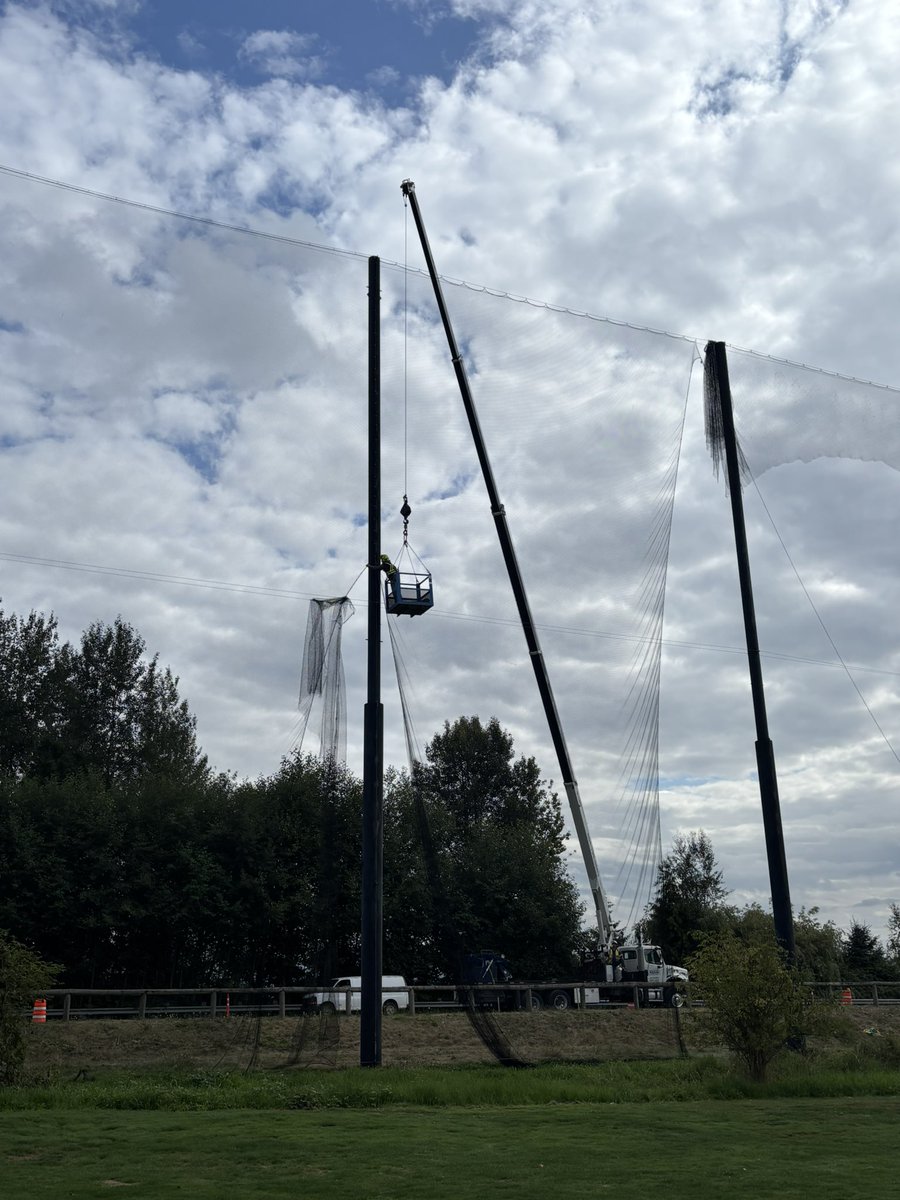 Getting the nets replaced before the construction on the skytrain extension reaches this point.