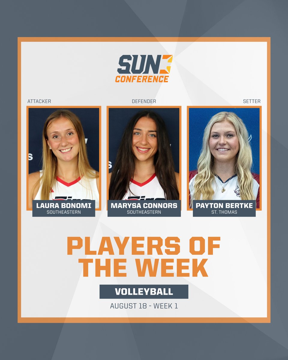 🏐 #𝐒𝐔𝐍𝐕𝐁 𝐏𝐥𝐚𝐲𝐞𝐫𝐬 𝐨𝐟 𝐭𝐡𝐞 𝐖𝐞𝐞𝐤

The first honors of 2025-26 go to the Fire and the Bobcats ⬇️

Read more here 🔗bit.ly/4mUfX8Z