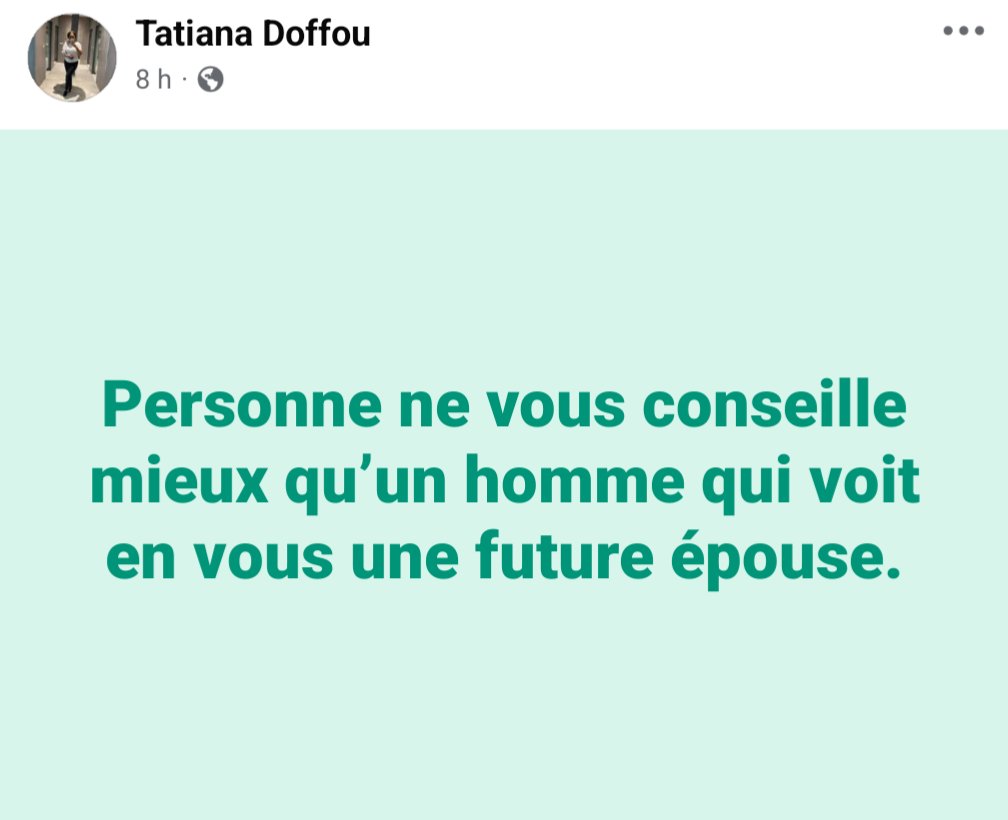 C'est tellement vrai
Quand un homme ne te considère pas ,il ne te donnera aucun conseil heinn! Fais ce que tu veux