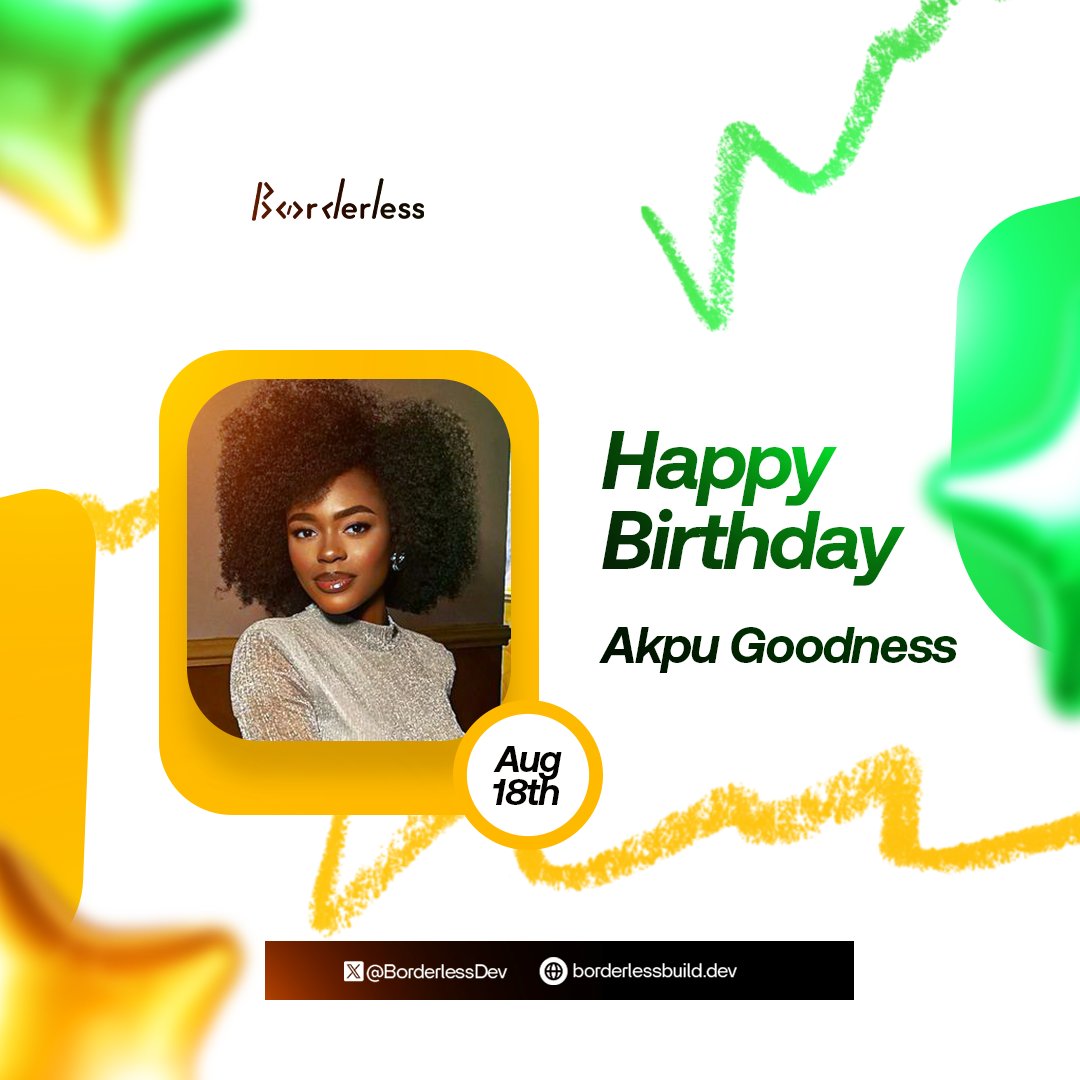 BorderlessDev👨🏼💻|#GG23 #Web3 for Universities (@borderlessdev) on Twitter photo Happy birthday dear <a href="/Web3_Goody/">Goodyweb3.base.eth || Borderless 4.0</a> 🎉🎉🎉
Thank you so much for all your valuable contributions to the B<>rder/ess Ecosystem.
We pray that the good Lord continue to bless and prosper you in perfect health 🙏🏼
We love you! 🤍🤍🤍 Happy birthday dear <a href="/Web3_Goody/">Goodyweb3.base.eth || Borderless 4.0</a> 🎉🎉🎉
Thank you so much for all your valuable contributions to the B<>rder/ess Ecosystem.
We pray that the good Lord continue to bless and prosper you in perfect health 🙏🏼
We love you! 🤍🤍🤍