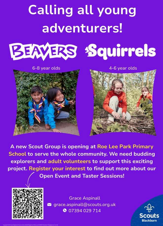 New Scout Group opening in Blackburn, see below for details