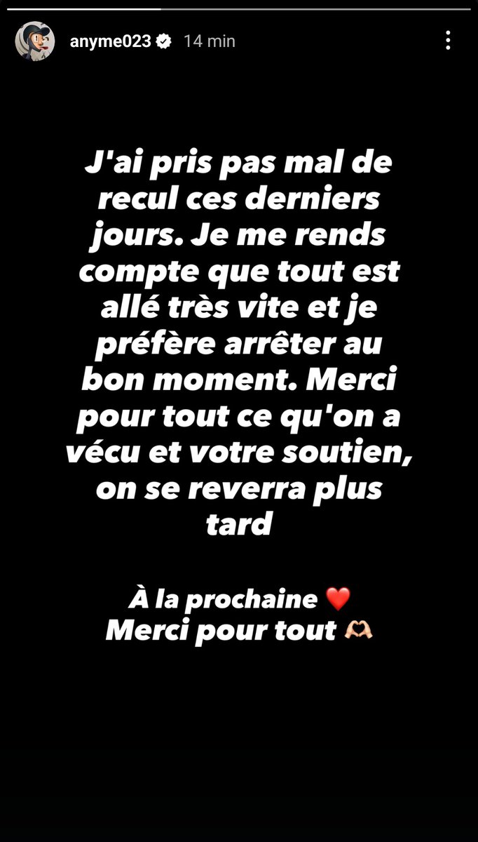 ab1gael_81's tweet photo. Faut voir comment j'ai réagi quand j'ai ouvert la story insta d'Anyme toute contente en pensant qu'il allait stream aujourd'hui et que j'ai vu ça à la place: https://t.co/MNuYFOyO6Q