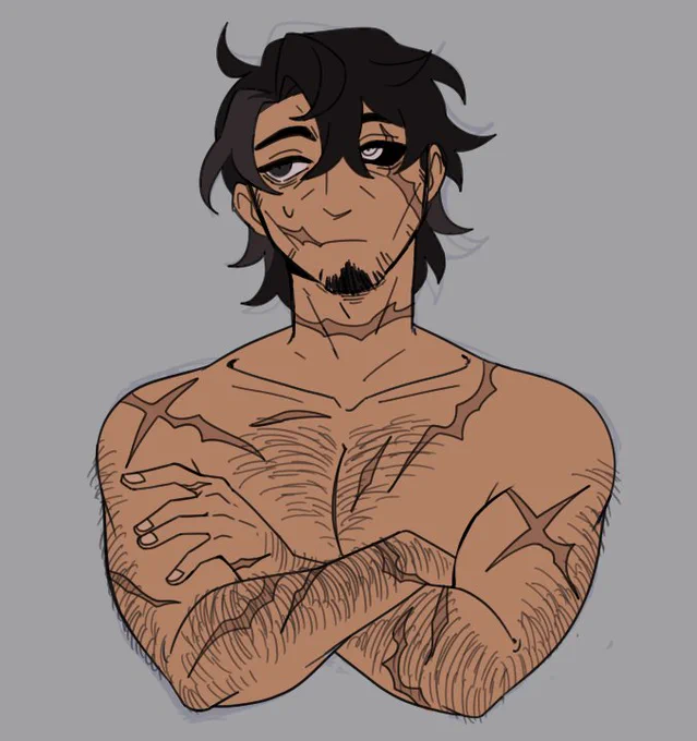 shirtless Reyes as a treat (for me) :D #oc #originalcharacter