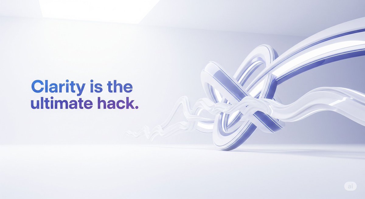 xspaces_pro's tweet image. Clarity is the ultimate productivity hack.