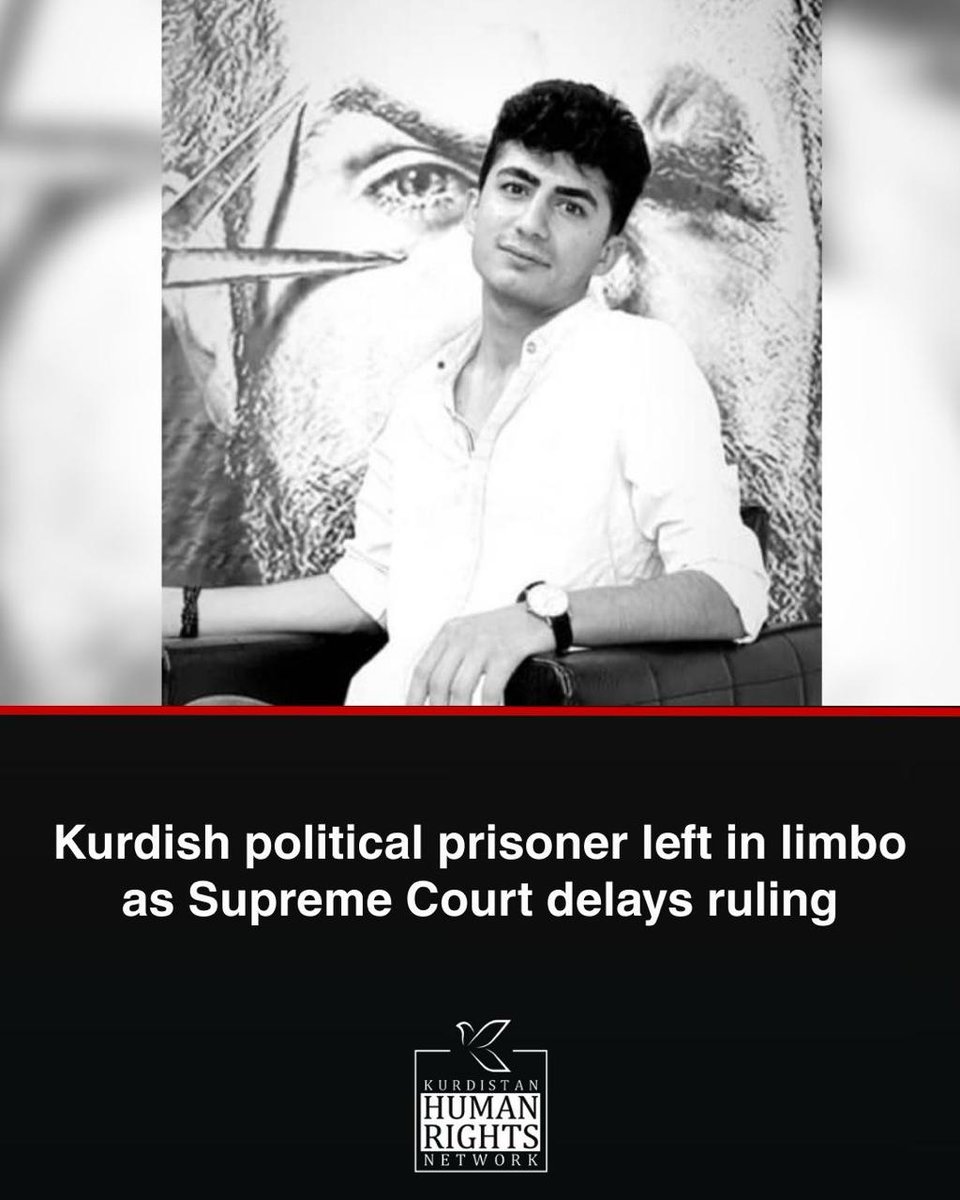 Kurdish political prisoner Mehrab Abdollahzadeh, who has been sentenced to death, remains in legal limbo at Orumiyeh Central Prison nearly three years after his arrest during the anti-government Woman, Life, Freedom uprising.

🔗kurdistanhumanrights.org/en/news/2025/0…