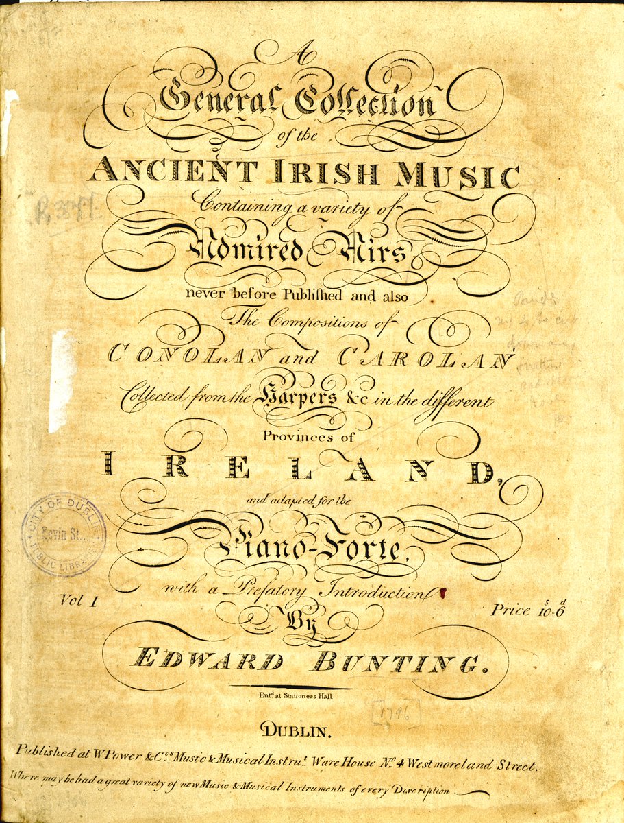 DCLAReadingRoom's tweet photo. A first edition of Edward Bunting’s "A General Collection of the Ancient Irish Music" . His works preserved 66 traditional tunes from the Belfast Harp Festival &amp; beyond—laying foundations for Irish music history. #HeritageWeek2025 #ExploringOurFoundations https://t.co/RNKntuwt3w
