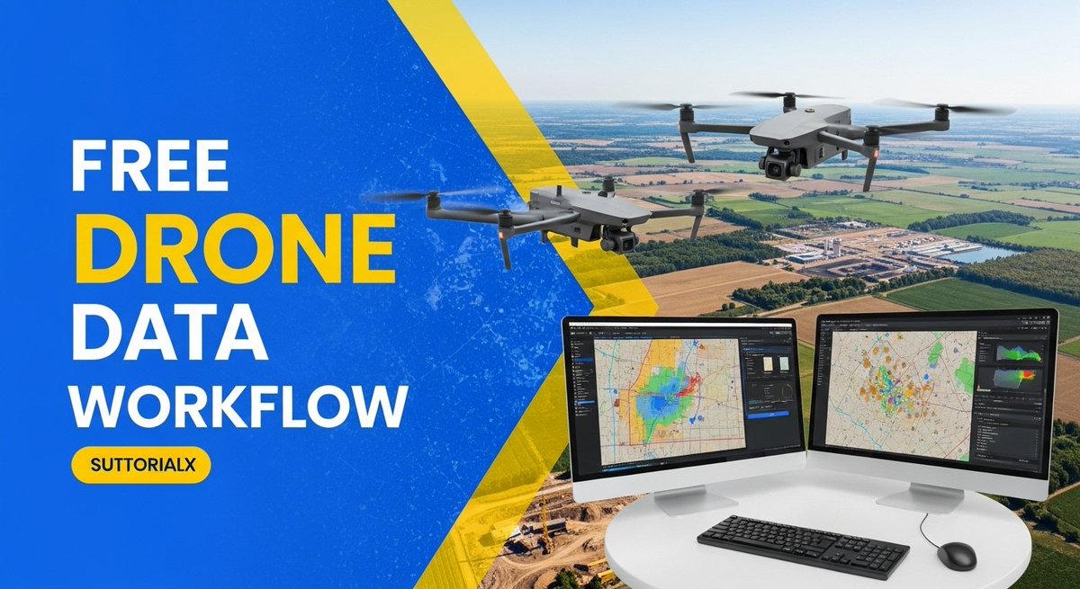 GISRSStudyHacks's tweet photo. Full Drone Data Workflow Tutorial (No Paid Software). 
The tutorial link: https://t.co/hvmiYJKb4o 

#DroneData #DroneMapping #DroneTechnology #GIS #RemoteSensing #Geospatial #Geoinformatics #DroneSurvey #AerialMapping #DroneWorkflow #DroneProcessing #DroneTutorial https://t.co/EmrJU0pMgy