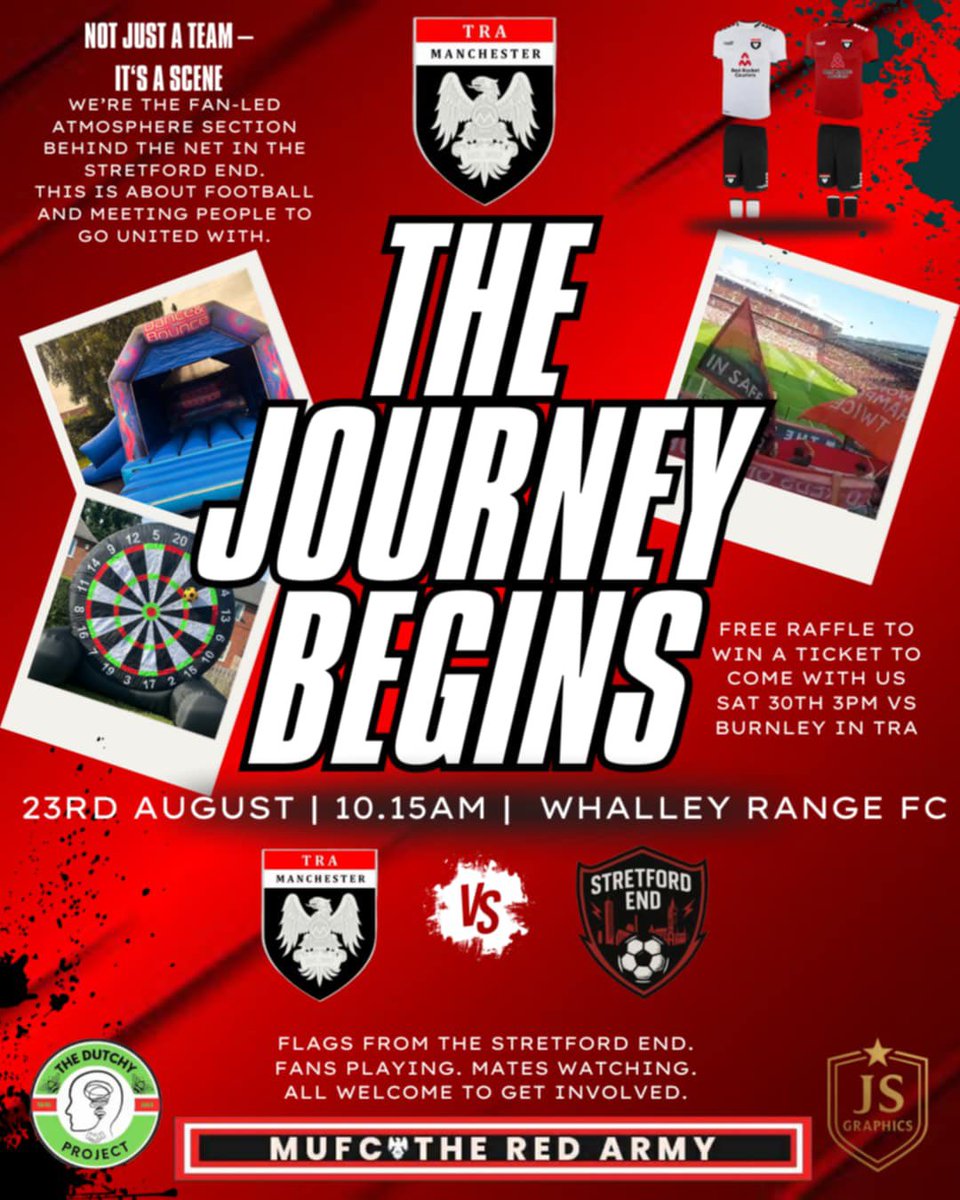 TRA_FC_'s tweet image. TRA FC is proud to announce our launch match Sat 23rd Aug 1015am KO @ Whalley Range FC M21 0XX. Our venue has a clubhouse with bar, food van, inside seating, outside seating, changing room, showers. (1/2)