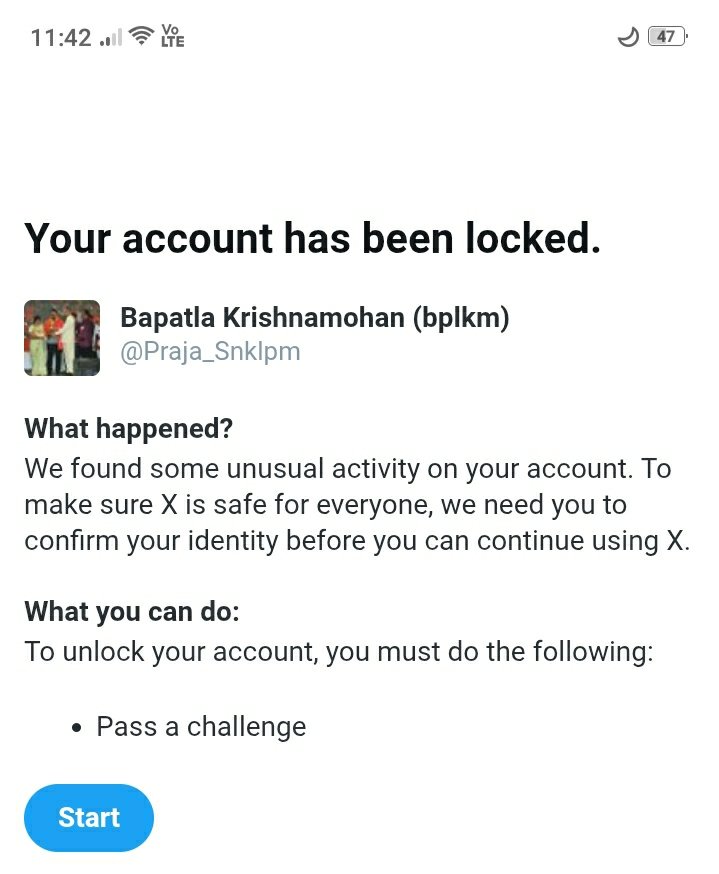 Praja_Snklpm's tweet photo. Y #Twitter blocking my account every 15days ?

Iam not violating #IndianConstitution rules.....

Answer #TwitterIND 

Bapatla Krishnamohan 
#SocialActivist #HumanRightsMember #Journalist 

@NaMoInTelugu @PMOIndia @PTI_News @IPRTelangana @IPR_AP @ANI @IndiaToday @BplplH https://t.co/RgyHQI6uzA