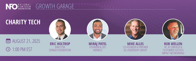 Be sure to join NFO’s August Growth Garage on August 21 at 1:00pm ET. In this session, founders &amp; builders will share how they are using technology to close gaps in giving and reimagine generosity at scale.

Register here: us06web.zoom.us/webinar/regist…