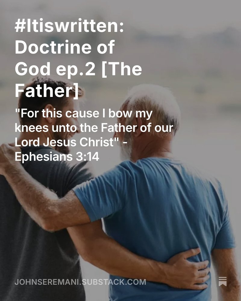 JSeremani's tweet image. New Post Alert!

God is an actual real person. Not a unity of three persons as many dogmatize, but a loving Father to a real Son. #Itiswritten
open.substack.com/pub/johnserema…