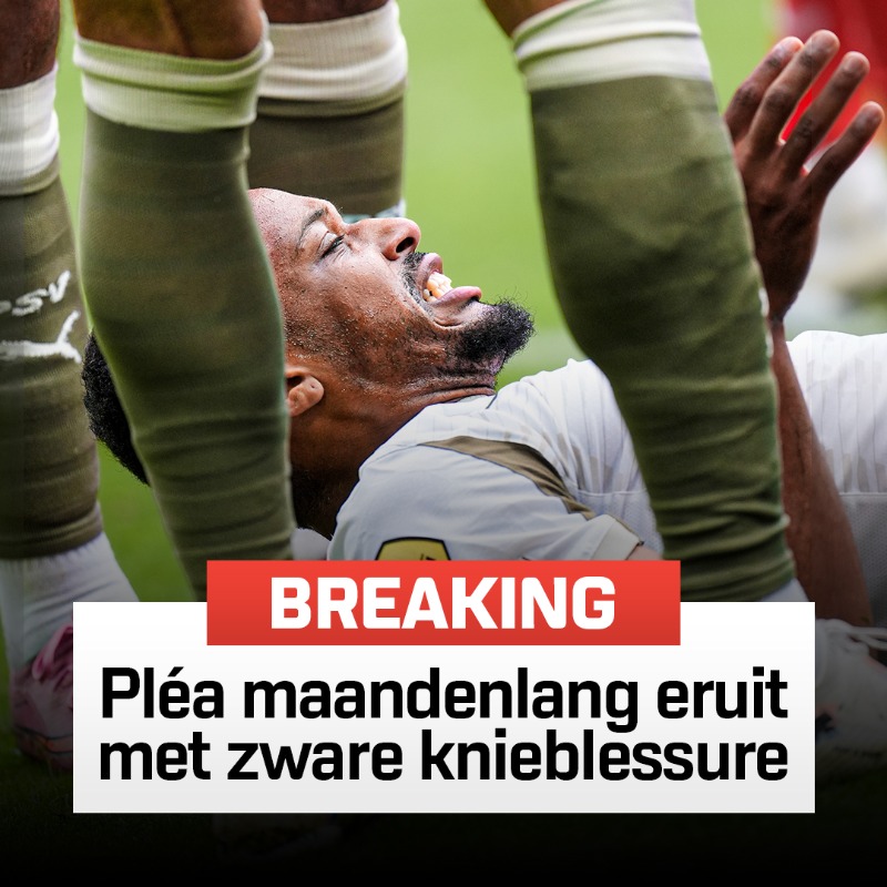 ESPNnl's tweet photo. PSV moet Alassane Pléa minimaal de rest van dit jaar missen ❌