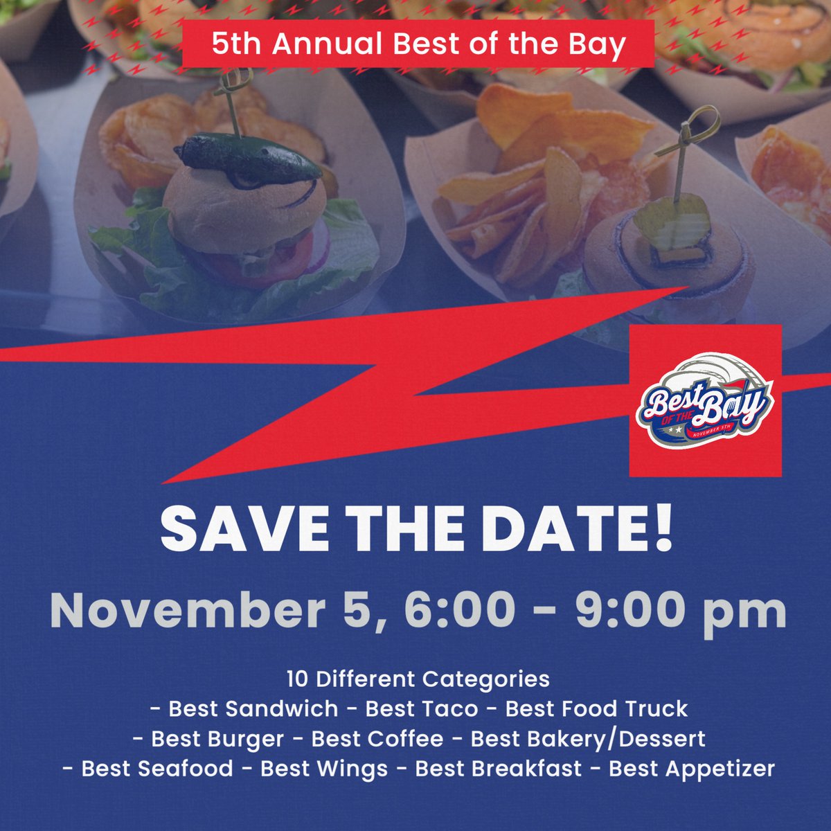 Cedar Point Sports Center (@cpsportscenter) on Twitter photo 🚨 Save the Date! 🚨
<a href="/BestOfBayCPSC/">Best of the Bay</a> is back for its 5th year! And we're hoping to make this the best year yet! If you're interested in being a vendor, reach out to Kaelyn at kharkness@cpsports.com
Which restaurants do YOU want to show off their BEST menu items!? 🚨 Save the Date! 🚨
<a href="/BestOfBayCPSC/">Best of the Bay</a> is back for its 5th year! And we're hoping to make this the best year yet! If you're interested in being a vendor, reach out to Kaelyn at kharkness@cpsports.com
Which restaurants do YOU want to show off their BEST menu items!?