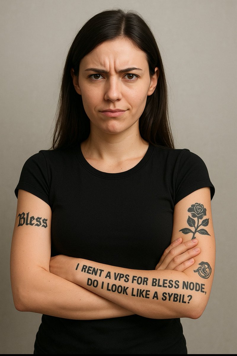 Yesterday the team of Bless published an article x.com/theblessnetwor…
where one of the points of the fight against sybils was:

•Checking IP addresses (whether a node is coming from an industrial instead of residential IP)

    Couldn't we install a node on a rented server,