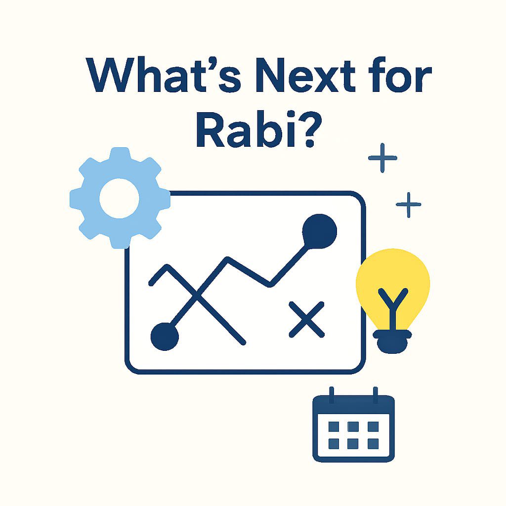 🚀 A Glimpse Into RABI’s Future
The next chapter is almost here. From innovative DeFi tools to new community-powered governance models, RABI’s upcoming projects are set to redefine the way you connect, trade, and grow in Web3.

✨ The future isn’t coming — we’re building it.