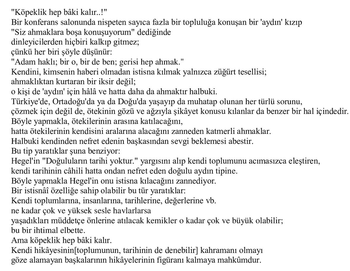 "Köpeklik hep bâki kalır..!"