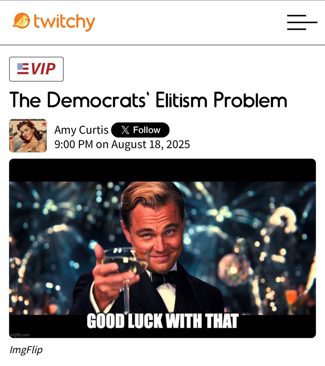 The Democrats' Elitism Problem

twitchy.com/amy-curtis/202…