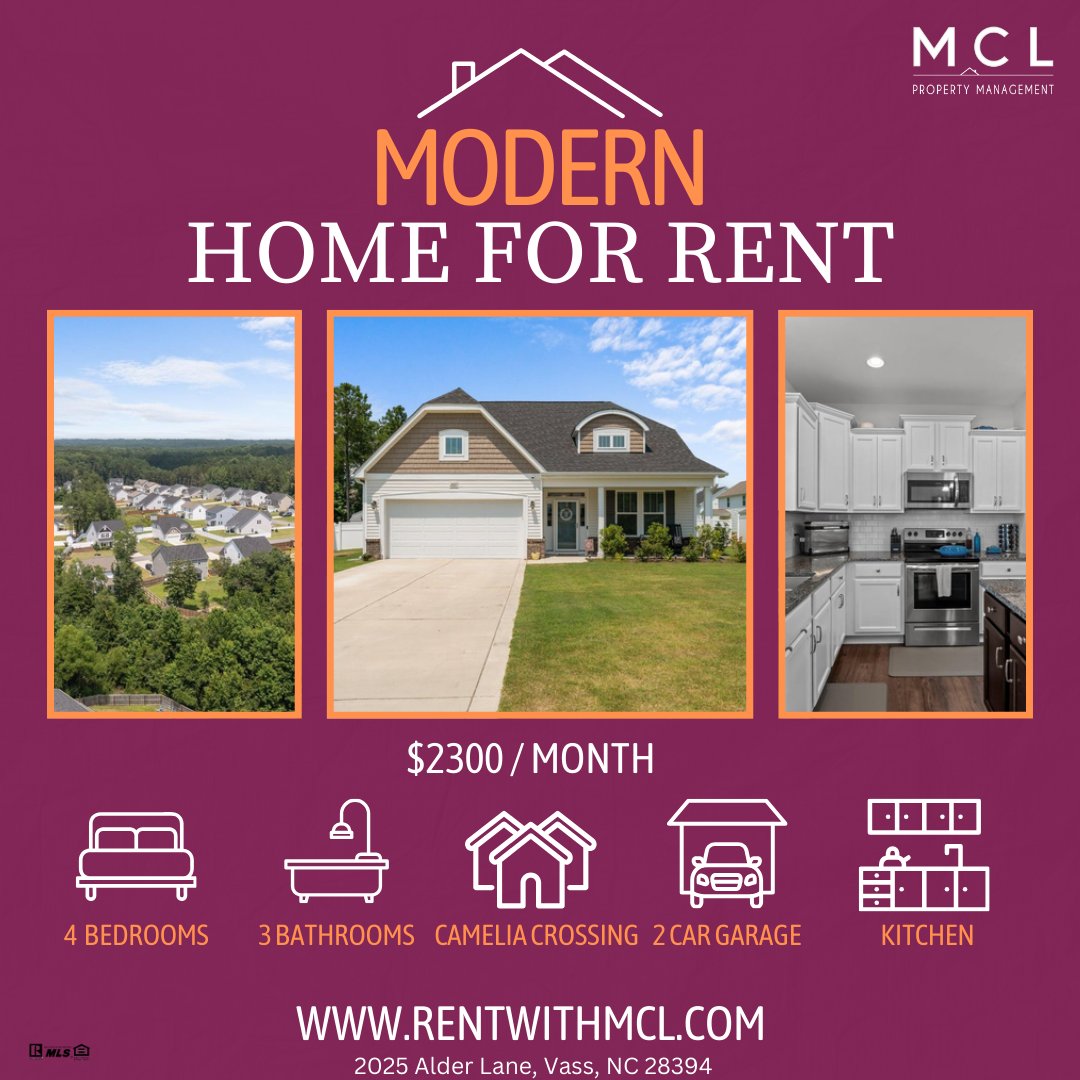 LivingCounty's tweet photo. This beautiful 4-bedroom, 3-bath home is located in a desirable pool community in Vass.

#HomeForRent #VassNC #ModernHome #RentalProperty #HouseHunting #NCRealEstate #FamilyHome #MoveInReady #PropertyManagement #CamelliaCrossing https://t.co/UKXpcJuEbX