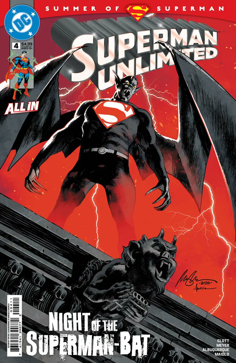 NIGHT OF THE SUPERMAN-BAT!

DC Comics released Preview and Covers of Superman: Unlimited #4 comic

Preview: comixnow.com/2025/08/17/dc-…

#DCComics #SupermanUnlimited #Preview