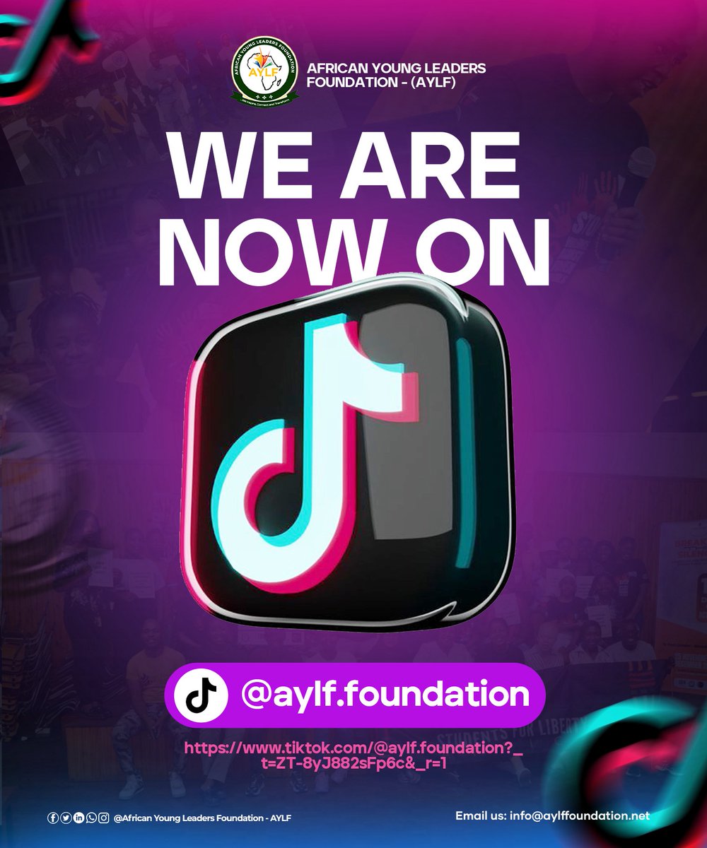 AYLF has officially launched its TikTok page. 
Please follow our new TikTok account through the link below!

tiktok.com/@aylf.foundati…