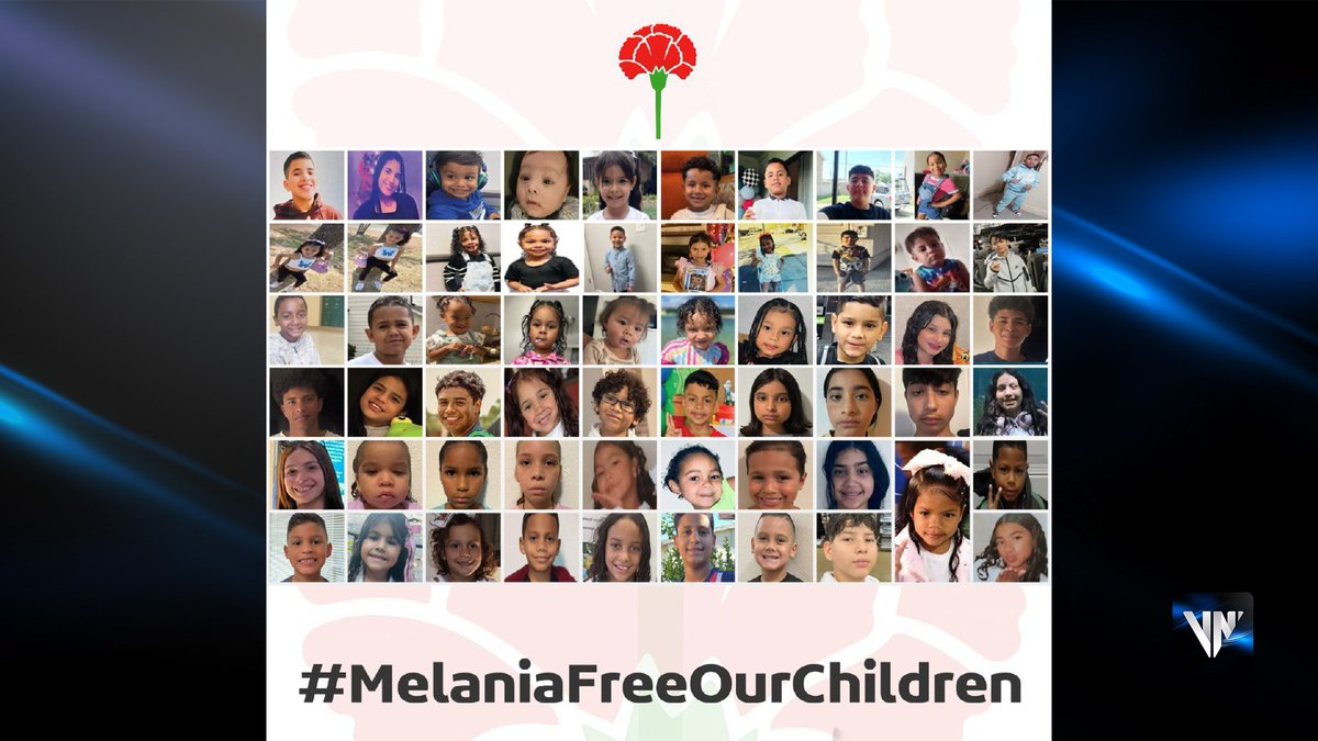 D'Anjerxa (@d_anjerxa_8) on Twitter photo 🌟 Cada niño debe crecer en un entorno seguro con su familia. El Movimiento de Madres Heroínas lucha para que esos 66 niños vuelvan a casa.
#MelaniaFreeOurChildren
<a href="/FLOTUS/">First Lady Melania Trump</a> <a href="/MELANIATRUMP/">MELANIA TRUMP</a> 🌟 Cada niño debe crecer en un entorno seguro con su familia. El Movimiento de Madres Heroínas lucha para que esos 66 niños vuelvan a casa.
#MelaniaFreeOurChildren
<a href="/FLOTUS/">First Lady Melania Trump</a> <a href="/MELANIATRUMP/">MELANIA TRUMP</a>