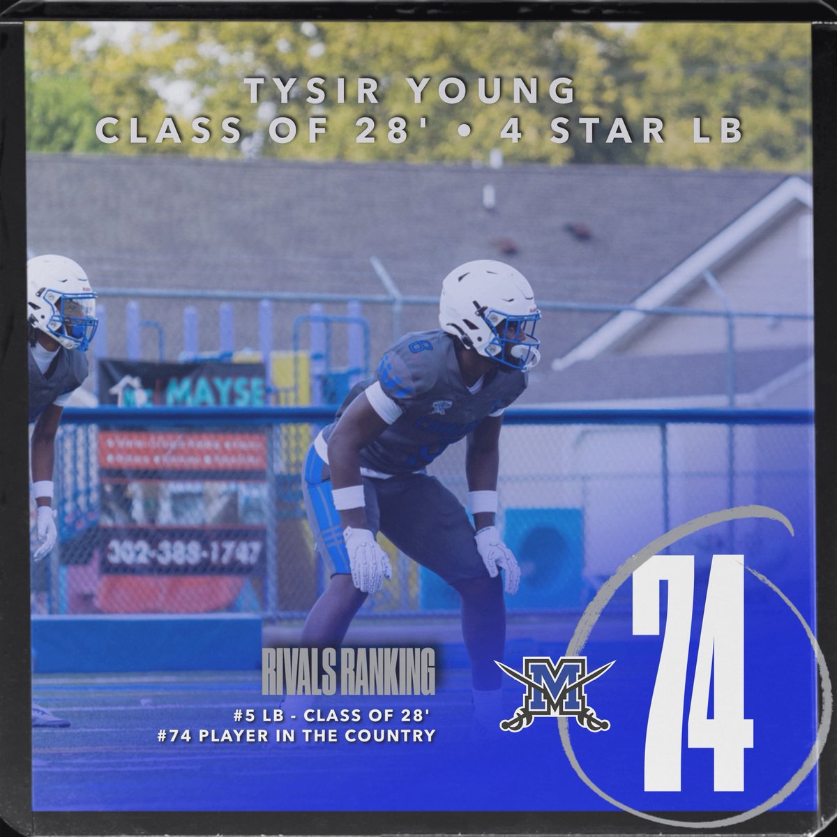 Tysir Young 25 (@tysiryoung9) on Twitter photo Blessed to be named a top 75 Player in the US & the #5 LB in the class of 28’! Also was named a captain for my team! <a href="/MiddletownFB/">ᴍɪᴅᴅʟᴇᴛᴏᴡɴ ᴄᴀᴠᴀʟɪᴇʀs</a> <a href="/RivalsFriedman/">Adam Friedman</a> <a href="/On3Richie/">Richie O’Leary</a> <a href="/TheUCReport/">Billy Tucker</a> <a href="/Andy_Villamarzo/">Andy Villamarzo</a> <a href="/MiddletownFB/">ᴍɪᴅᴅʟᴇᴛᴏᴡɴ ᴄᴀᴠᴀʟɪᴇʀs</a>
#AGTG Blessed to be named a top 75 Player in the US & the #5 LB in the class of 28’! Also was named a captain for my team! <a href="/MiddletownFB/">ᴍɪᴅᴅʟᴇᴛᴏᴡɴ ᴄᴀᴠᴀʟɪᴇʀs</a> <a href="/RivalsFriedman/">Adam Friedman</a> <a href="/On3Richie/">Richie O’Leary</a> <a href="/TheUCReport/">Billy Tucker</a> <a href="/Andy_Villamarzo/">Andy Villamarzo</a> <a href="/MiddletownFB/">ᴍɪᴅᴅʟᴇᴛᴏᴡɴ ᴄᴀᴠᴀʟɪᴇʀs</a>
#AGTG