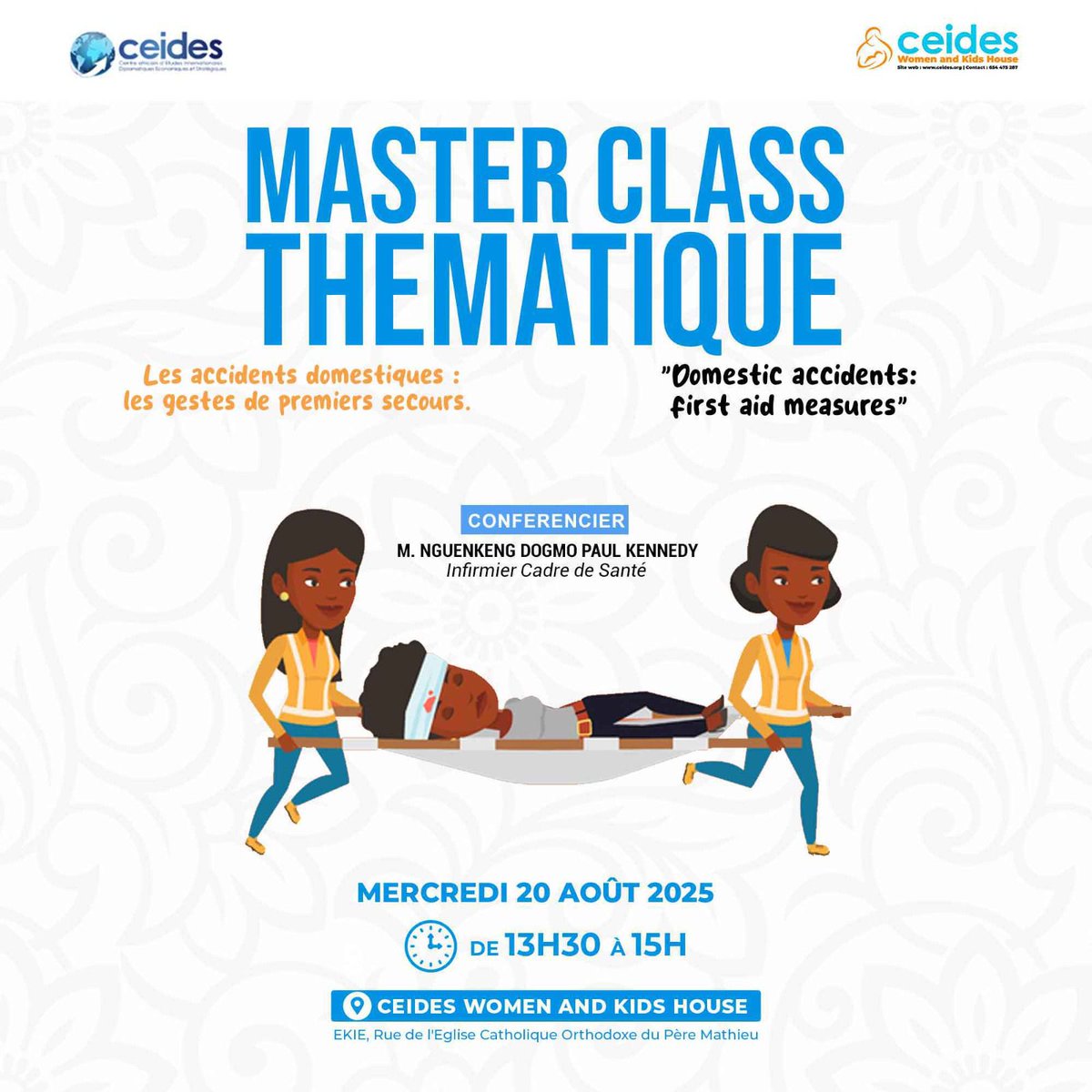 #ceides
#masterclass
#gestesdepremierssecours
#firstaidmeasures
#activitesenfants
#womenempowerment