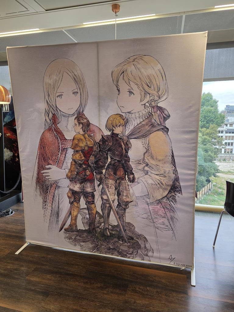 Joesephyr - Video Game Portrait Artist (@joesephyr) on Twitter photo Had a WONDERFUL day with <a href="/SquareEnix/">Square Enix</a> playing Final Fantasy Tactics: The Ivalice Chronicles (after some HELL travel!), as well as meeting Director Kazutoyo Maehiro & Co Director Ayako Yokoyama AND gifting them my Delita drawing and getting the original signed for myself!
It's Had a WONDERFUL day with <a href="/SquareEnix/">Square Enix</a> playing Final Fantasy Tactics: The Ivalice Chronicles (after some HELL travel!), as well as meeting Director Kazutoyo Maehiro & Co Director Ayako Yokoyama AND gifting them my Delita drawing and getting the original signed for myself!
It's