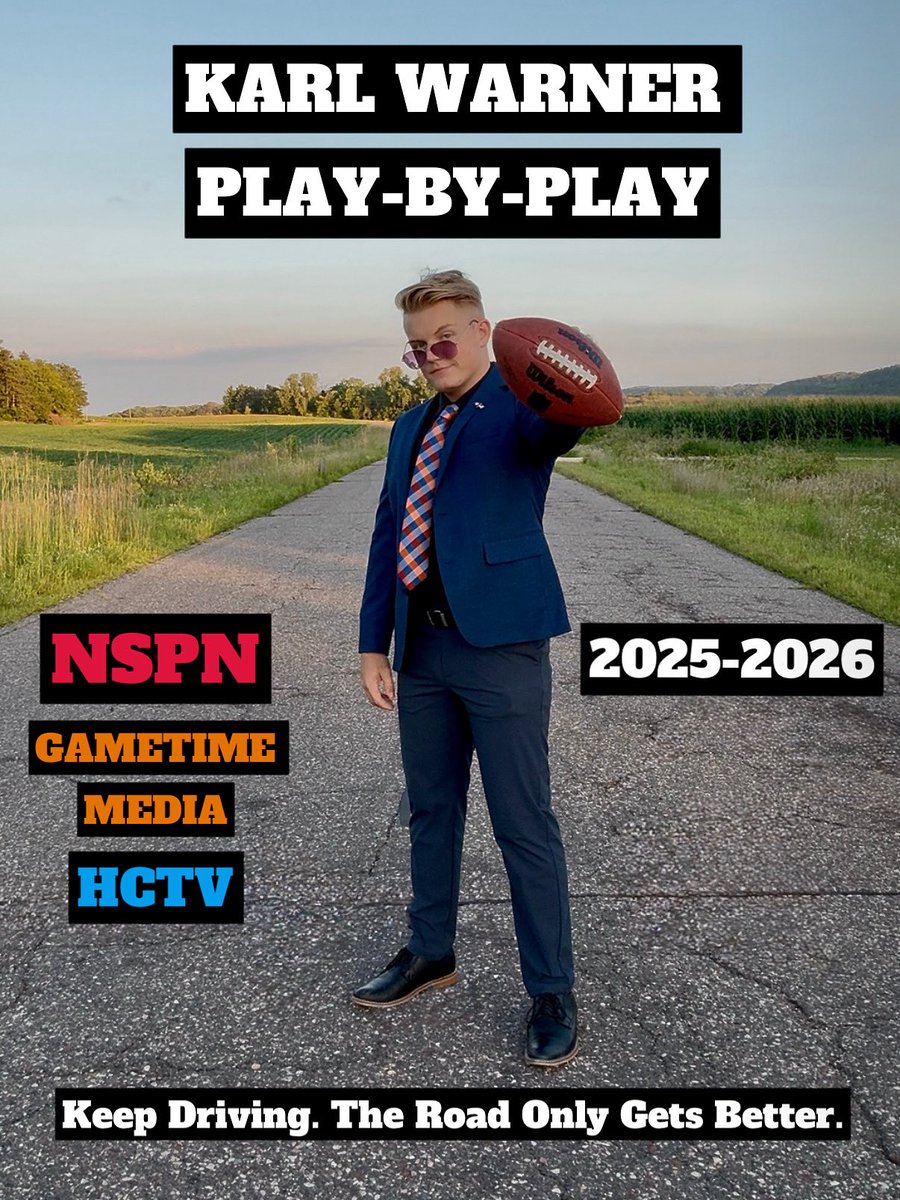 Karl Warner (@karlwarnerpxp) on Twitter photo Beyond excited to get back in the booth this school year for GTM, NSPN, and HCTV.
One day closer every day to calling NFL games.
BOOKINGS - karlwarnerpxp@gmail.com
#sports #minnesota #highschool #college #nfl #football #sportsbroadcasting #playbyplay #sportsbroadcaster <a href="/NFL/">NFL</a> Beyond excited to get back in the booth this school year for GTM, NSPN, and HCTV.
One day closer every day to calling NFL games.
BOOKINGS - karlwarnerpxp@gmail.com
#sports #minnesota #highschool #college #nfl #football #sportsbroadcasting #playbyplay #sportsbroadcaster <a href="/NFL/">NFL</a>