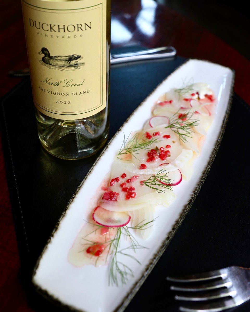 A fresh start to a flawless evening. Our Halibut Crudo meets its zesty match in Duckhorn's Sauvignon Blanc.🍷🍴

Tickets available now: bit.ly/3GPkqKt