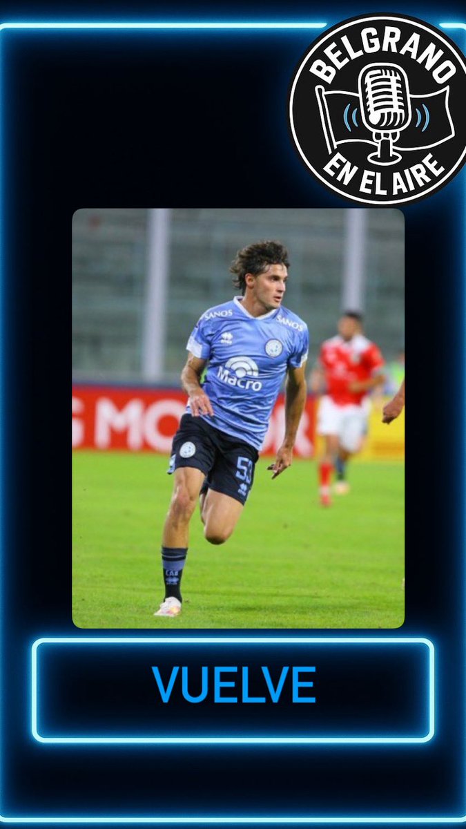 #Belgrano - VUELVE -
Grande es posibilidades de que Juan Martín Velázquez sea parte de la delegación de Reserva para el encuentro de mañana frente a Central Córdoba. El mismo se jugará a las 15:00 en el predio Armando Peréz.
#belgranoenelaire