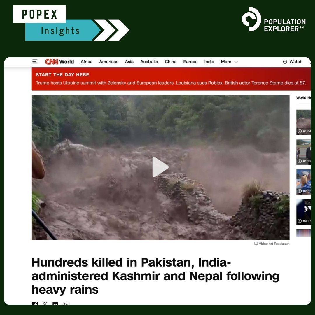 Pop_Explorer's tweet image. Pakistan floods: Monsoon rains have killed hundreds and displaced thousands. To grasp the scale, here’s a look at the millions living along the Indus River’s vulnerable banks. #PakistanFloods #IndusRiver #popexinsights #DisasterResponse #HumanitarianAid #EnvironmentalImpact