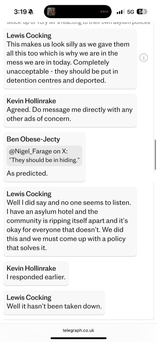 This piece in the Telegraph is genuinely hilarious and proves the Tories are

1) comically incompetent
2) still infighting like rats in a sack
3) cannot trust their own colleagues not to leak whatsapp messages.

0 seats is their fate.

Nobody will miss them.