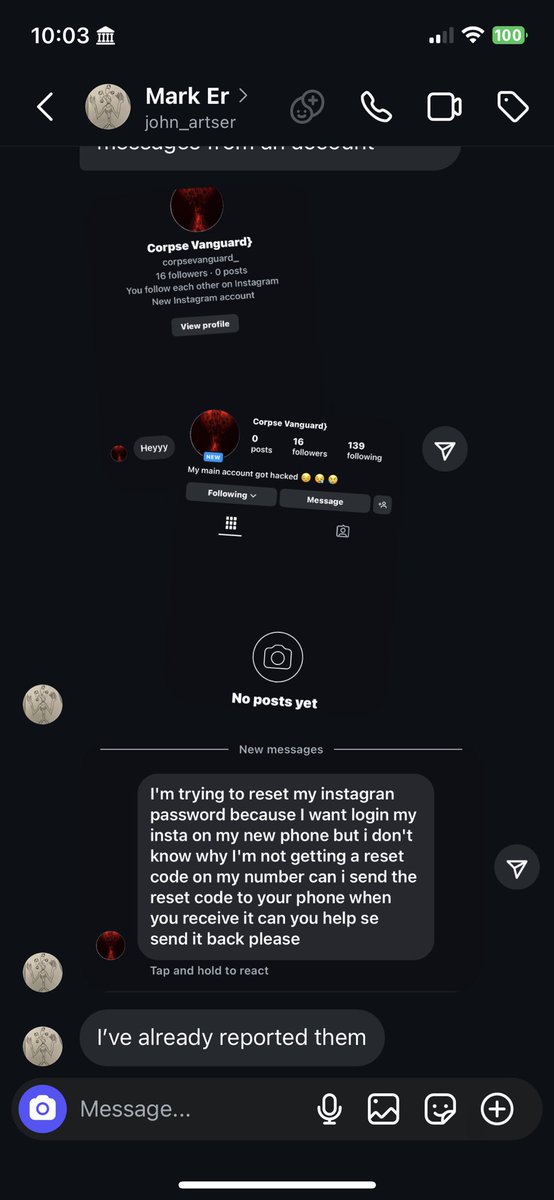 There was someone impersonating me on Instagram as a scam. 
I am not hacked, I am okay 😘