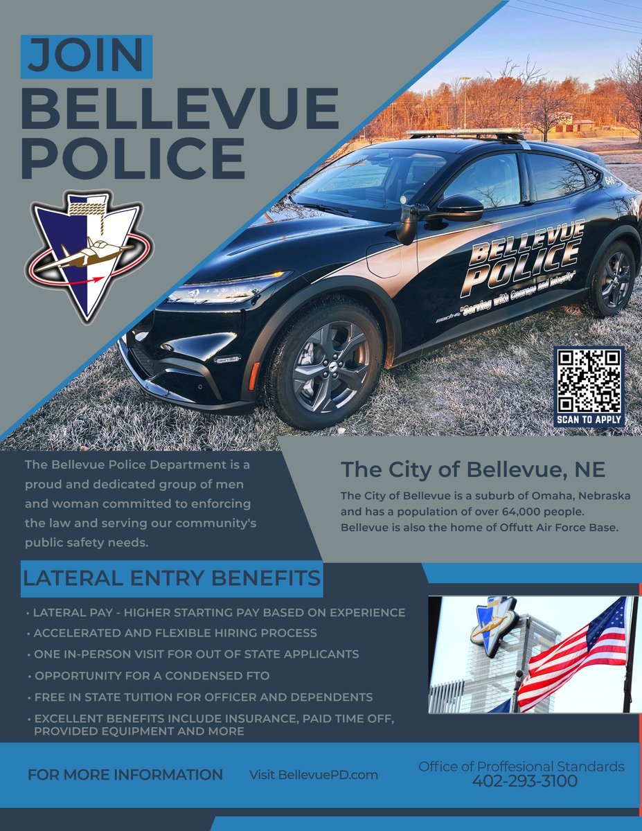 Bellevue Nebraska Police Department Recruitment tweet media