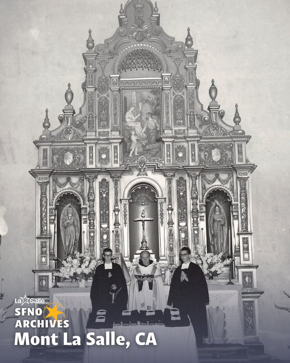 This photo was taken at Mont La Salle before 1966. That year, the Brothers renovated the chapel to align with the changes encouraged by the Second Vatican Council, resulting in the removal of the reredo and altar seen here.

📷: Ca. 1960, Robing Ceremony, Mont La Salle, Napa, CA.