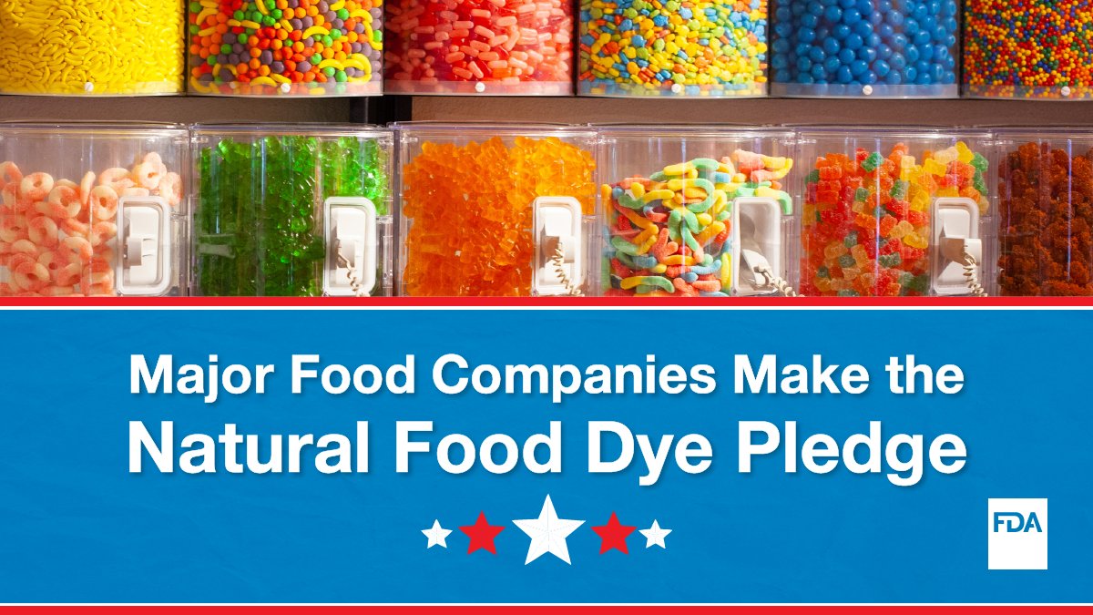 U.S. FDA (@us_fda) on Twitter photo Today we launched fda.gov/NaturalDyePled… to track food companies’ pledges to replace petroleum-based dyes with natural colors.
<a href="/DrMakaryFDA/">Dr. Marty Makary</a> is delivering on <a href="/POTUS/">President Donald J. Trump</a>’ Make America Healthy Again mission, each of these industry commitments is a win for American families! #MAHAWins Today we launched fda.gov/NaturalDyePled… to track food companies’ pledges to replace petroleum-based dyes with natural colors.
<a href="/DrMakaryFDA/">Dr. Marty Makary</a> is delivering on <a href="/POTUS/">President Donald J. Trump</a>’ Make America Healthy Again mission, each of these industry commitments is a win for American families! #MAHAWins