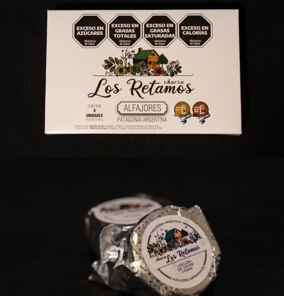 El alfajor “Chacra Los Retamos” fue elegido como el mejor del mundo en el Mundial Del Alfajor. Contiene harina de nuez y dulce de leche.