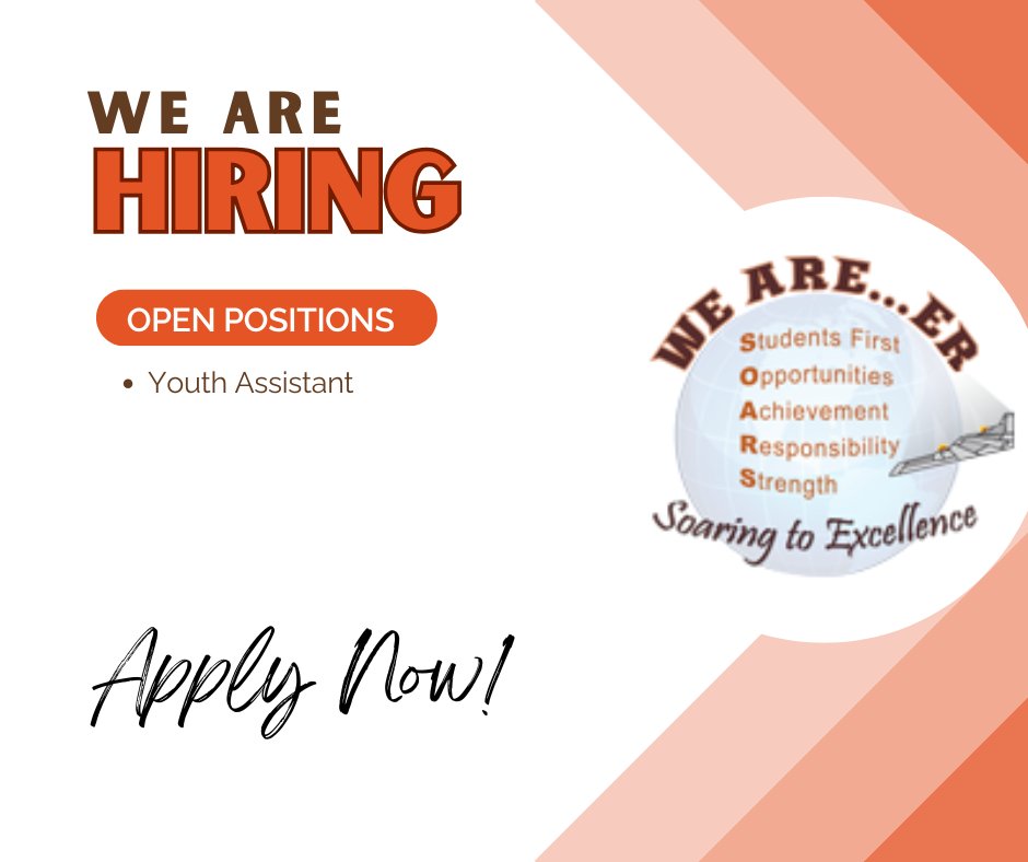East Rochester is hiring for a Youth Assistant! Apply today at the link below:
erochester.recruitfront.com/JobPosting?JID…
#WeAreER