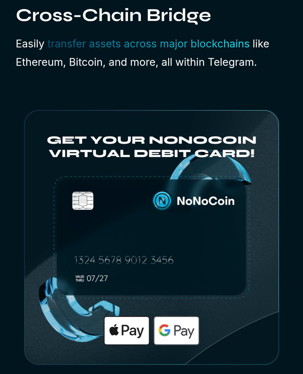Sangita_gems's tweet photo. $NOC Creating a comprehensive financial ecosystem within Telegram. It's built on (TON &amp; BSC) 🔥

it's got some cool features like 
- Cross-Chain, 
- Virtual Debit, 
- Telegram Hub etc 

@no_nocoin Get ready for a significant move of 100% - 500%+

BOOKMARK IT . https://t.co/qUb0498Hjb